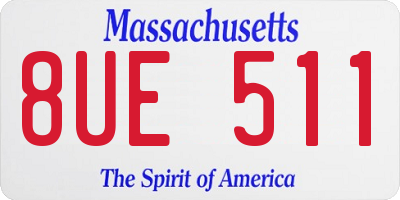 MA license plate 8UE511