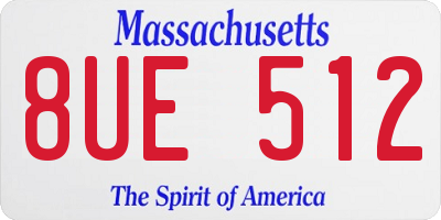 MA license plate 8UE512