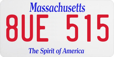 MA license plate 8UE515