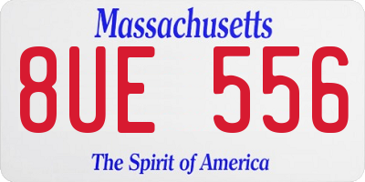 MA license plate 8UE556