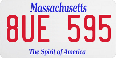 MA license plate 8UE595