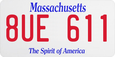 MA license plate 8UE611