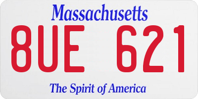 MA license plate 8UE621