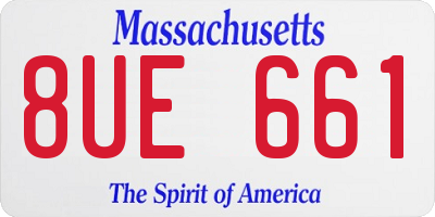 MA license plate 8UE661