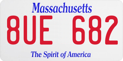 MA license plate 8UE682