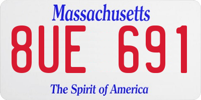 MA license plate 8UE691