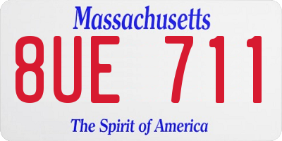 MA license plate 8UE711