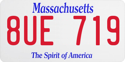 MA license plate 8UE719