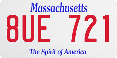 MA license plate 8UE721