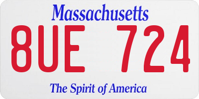 MA license plate 8UE724