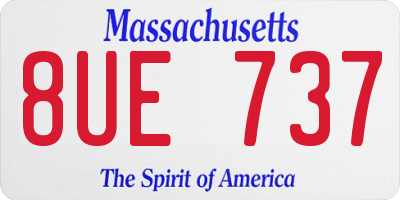 MA license plate 8UE737