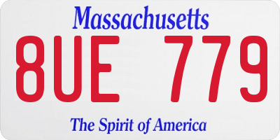 MA license plate 8UE779