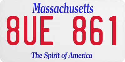 MA license plate 8UE861
