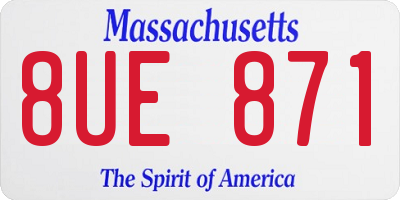 MA license plate 8UE871