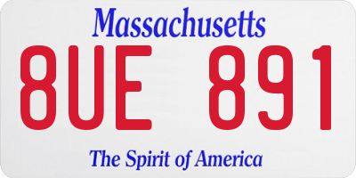 MA license plate 8UE891