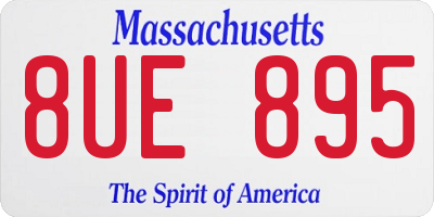 MA license plate 8UE895