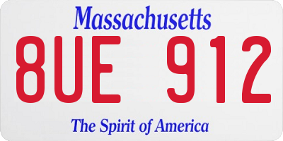 MA license plate 8UE912