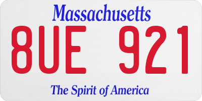 MA license plate 8UE921