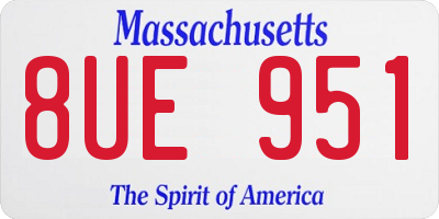 MA license plate 8UE951