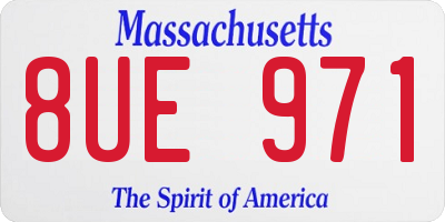 MA license plate 8UE971