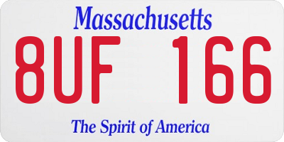 MA license plate 8UF166