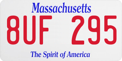 MA license plate 8UF295