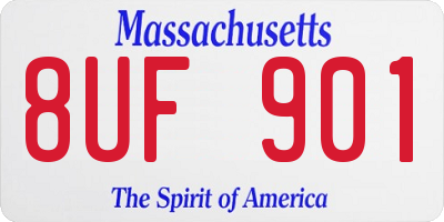 MA license plate 8UF901