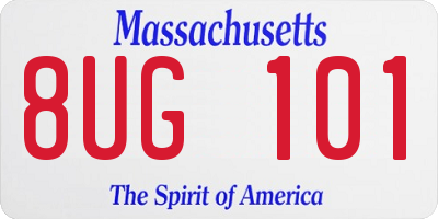 MA license plate 8UG101