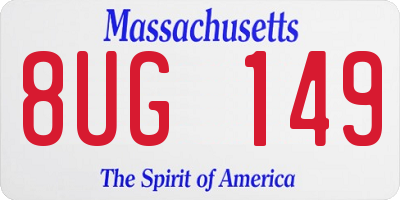 MA license plate 8UG149