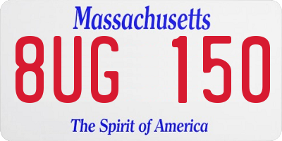 MA license plate 8UG150