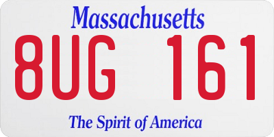 MA license plate 8UG161