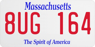 MA license plate 8UG164