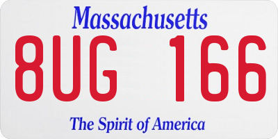 MA license plate 8UG166