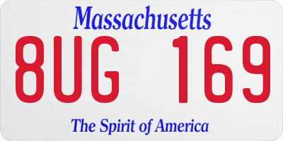 MA license plate 8UG169