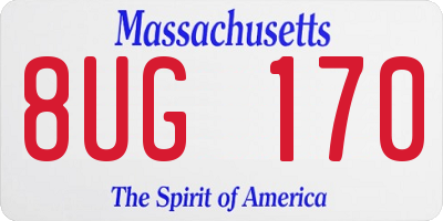 MA license plate 8UG170