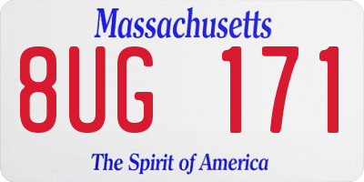 MA license plate 8UG171
