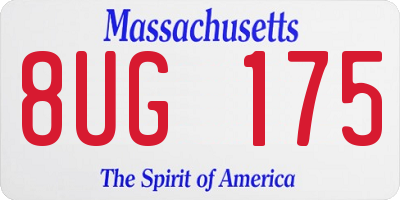 MA license plate 8UG175