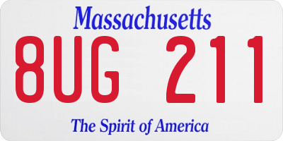 MA license plate 8UG211