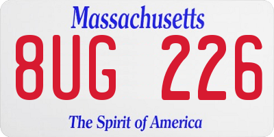MA license plate 8UG226