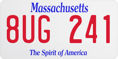 MA license plate 8UG241