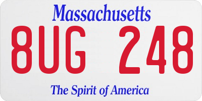 MA license plate 8UG248