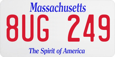 MA license plate 8UG249