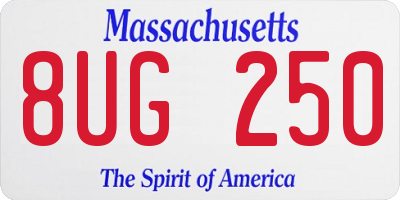 MA license plate 8UG250
