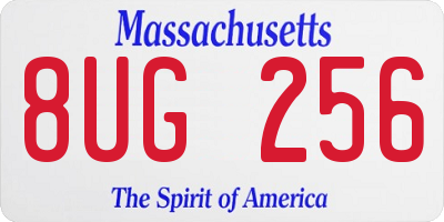 MA license plate 8UG256