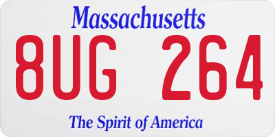 MA license plate 8UG264
