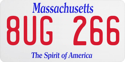 MA license plate 8UG266