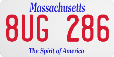 MA license plate 8UG286