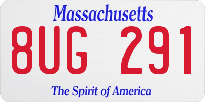 MA license plate 8UG291