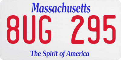 MA license plate 8UG295