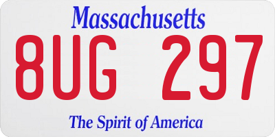 MA license plate 8UG297